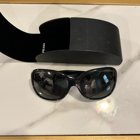 PRADA Black Women's Sunglasses - SPR 27M - Picture 6 of 16